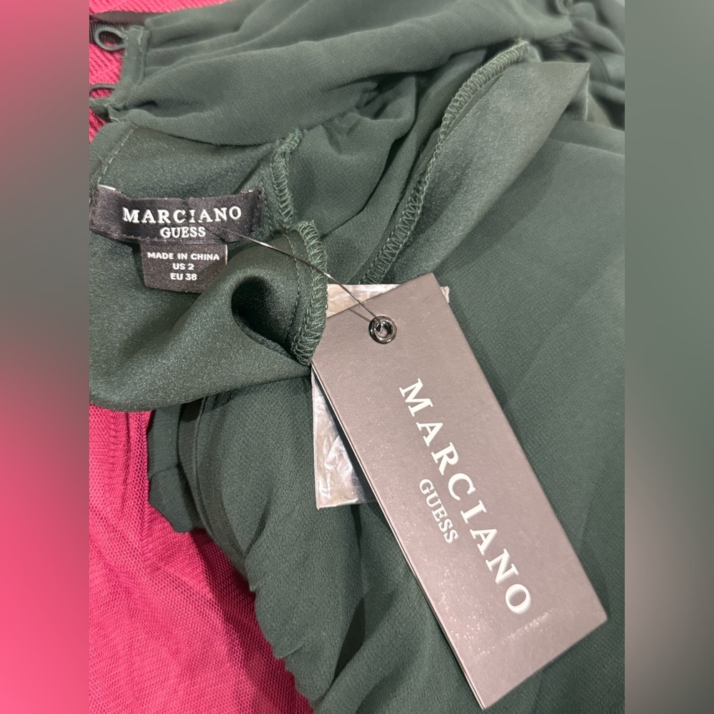 Marciano Dark Green Long-Sleeve High-Neck Jumpsuit - Picture 8 of 8